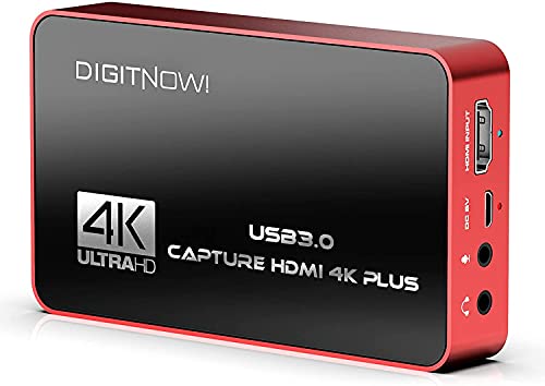 4K Plus USB 3.0 60S Scheda di acquisizione, HDMI Video Capture No Lag Passthrough per registrazione, Risoluzione di acquisizione fino a 4K nel formato NV12 di altissima qualità per giochi, streaming