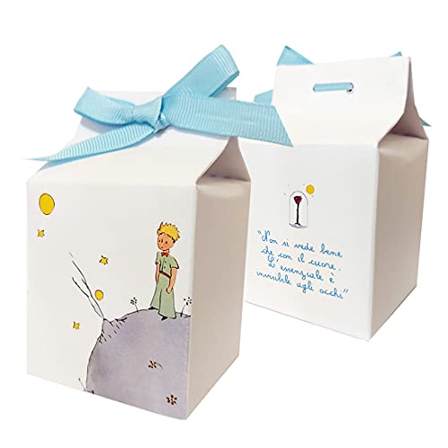 50 scatoline Milk portaconfetti per Festa a Tema Fai da Te in Varie grafiche per Ogni Evento Ideali per Creare Una Bellissima bomboniera (Piccolo Principe)