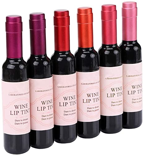 6 Colors Wine Bottle Shape Matte Lip Tint Waterproof Long Lasting Lipstick Lip Gloss