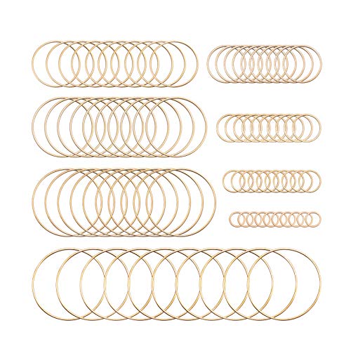 80 pezzi cornici per orecchini in acciaio inossidabile ciondolo a forma di ciondolo geometrico con cornice cava con 8 dimensioni dorate, per gioielli fai da te