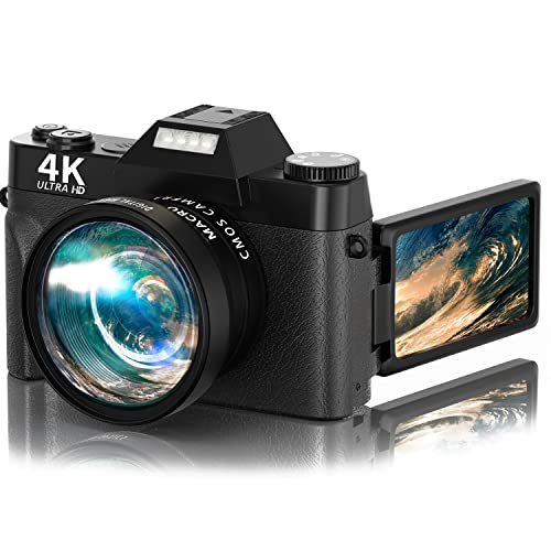 Acoletty Camera Vlogging, Videocamera Digitale Fotocamera 4K Ultra ...