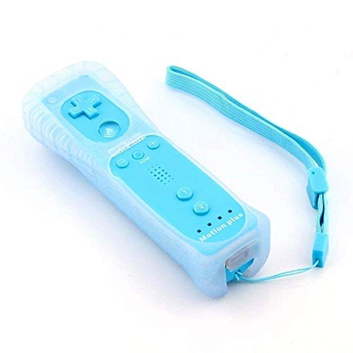 AeeYui Telecomando per Wii Wii U, controller di gioco per Nintendo Wii, telecomando con custodia in silicone e cinturino (blu)