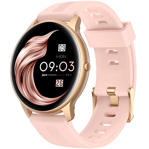 AGPTEK LW11 Smartwatch Donna Orologio Fitness 1,3  Full Touch, Impermeabile IP68, Cardiofrequenzimetro Polso Salute della Donna,Monitor Sonno Contapassi Controllo Musica Cronometro per Android iOS