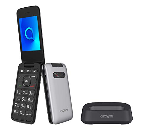Alcatel 30.26 - Telefono Cellulare, Memoria Interna da 256 MB, Metallico Argento [Italia]