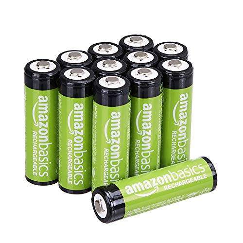 Amazon Basics - Batterie ricaricabili AA (confezione da 12), 2000 m...