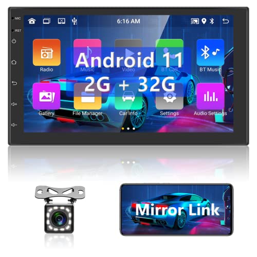 Android 11 Autoradio 7 pollici 2G+32G Auto Stereo 2 Din Touch Scree...