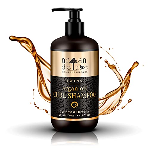 Argan Deluxe Shampoo per ricci 300 ml - Shampoo con olio di Argan per ricci lisci e lucenti per donne e uomini - Cura dei capelli ideale per i vostri ricci da sogno