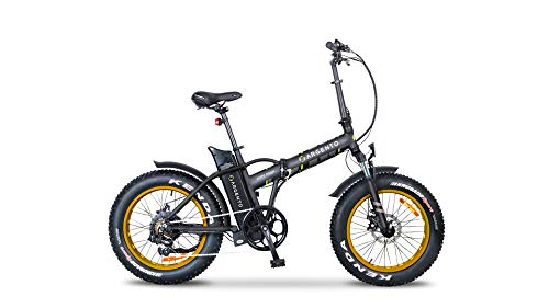 Argento Bicicletta elettrica Minimax Ruote Fat Pieghevole, Unisex Adulto, Gold, 42