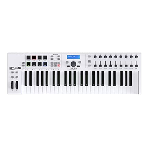 Arturia Keylab 61 Essentials, USB Tastiera MIDI 61 tastiere, Bianco Nero