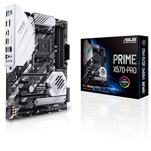 ASUS Prime X570-PRO Scheda Madre AMD X570 ATX con PCIe 4.0, 14 Fasi Alimentazione DrMOS, Doppio M.2, HDMI, SATA 6 Gb s, Connettore USB 3.2 Gen 2 sul Pannello frontale e Illuminazione Aura Sync RGB RGB