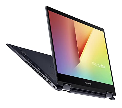 ASUS VivoBook Flip 14 TM420U, Notebook Convertibile 360° in Alluminio, 1.5 kg, Touch-Screen 14  FHD Glossy, AMD Ryzen 5 5500U, RAM 8GB, 256GB SSD PCIE, Windows 10, Nero Lucido