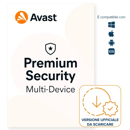 Avast Premium Security - Protezione antivirus - Download | 10 Dispositivo | 1 Anno | PC Mac | Codice d attivazione via email