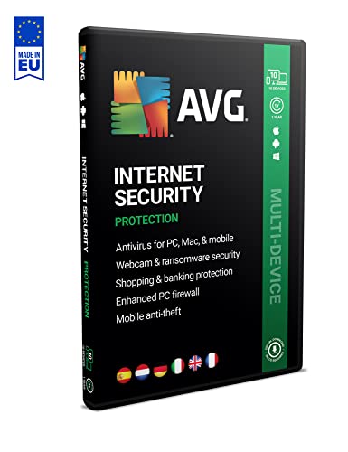 AVG Internet Security 2022 | Multidispositivo | 1 Anno | 10 dispositivi | Protezione antivirus | Box