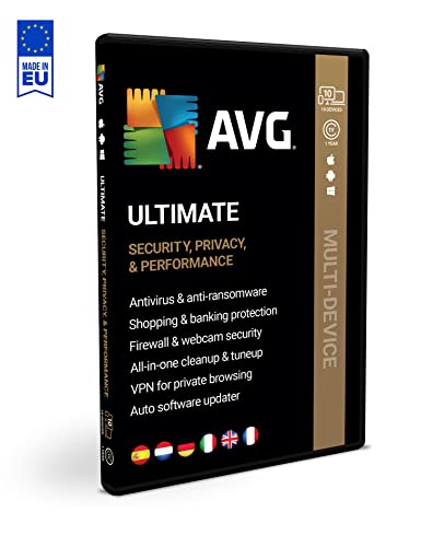 AVG Ultimate 2022 | Per 10 dispositivi | 1 anno | Box | Antivirus | Secure VPN | TuneUp