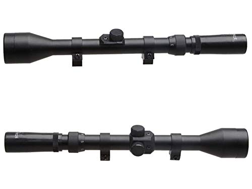 B-BLACK  Vista Ottica 3-7 X 28 mm Rifle Scope TELESCOPIO MIRINO Fucile Caccia con Supporti Liberi