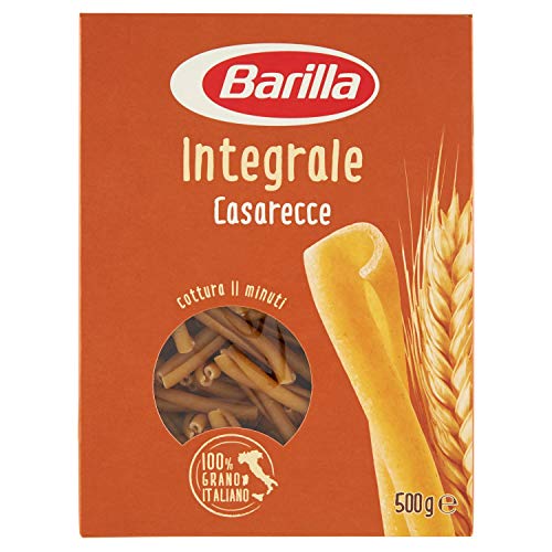 Barilla Pasta Casarecce Integrali, Pasta Corta di Semola Integrale di Grano Duro, Integrale, 500 g