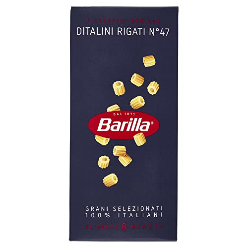 Barilla Pasta Ditalini Rigati N.47, Pastina di Semola di Grano Duro, I Classici, 500g