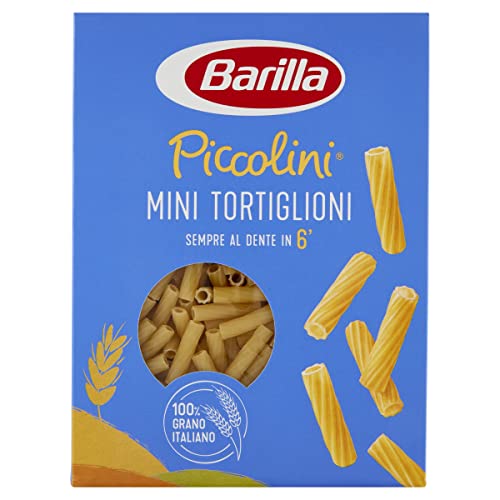 Barilla Pasta Mini Tortiglioni Piccolini, Pasta Corta di Semola di Grano Duro 100% Italiano, 500 gr
