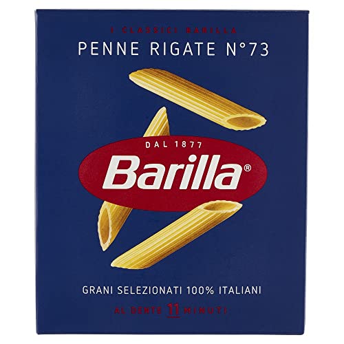 Barilla Pasta Penne Rigate N.73, Pasta Corta di Semola di Grano Duro, I Classici, 500g