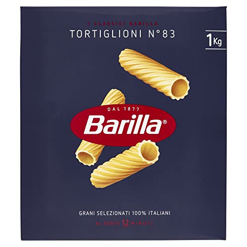 Barilla Pasta Tortiglioni N.83, Pasta Corta di Semola di Grano Duro...