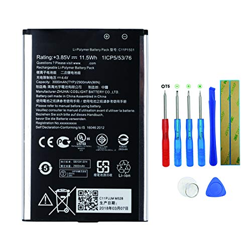 Batteria Swark C11P1501 Compatibile con Asus ZenFone2 Laser selfie ZE550KL ZE601KL con strumenti