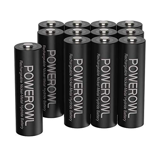 Batterie AA Stilo POWEROWL 2800mAh ad Alta Capacità 1,2V Batterie ...