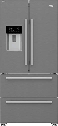 Beko GNE60530DXN French Door Frigorifero Congelatore NoFrost 0°C Display Multifunzione Distributore di acqua con attacco per acqua fissa 41 dB