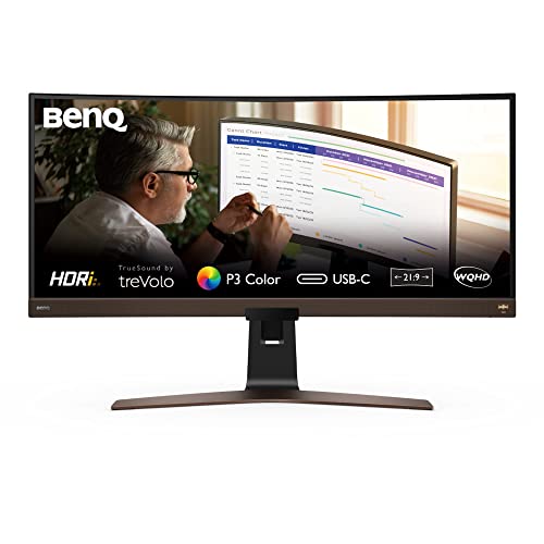BenQ EW3880R Monitor Curvo | 38 pollici IPS UltraWide QHD+ HDR USB-C 60W | Compatible per MacBook Pro M1