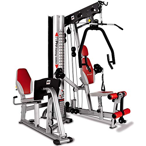 BH Fitness TT Pro G156, Stazione multifunzione di allenamento, Unisex-Adulto, Argento Nero Rosso, 174cm x 188cm x 214cm