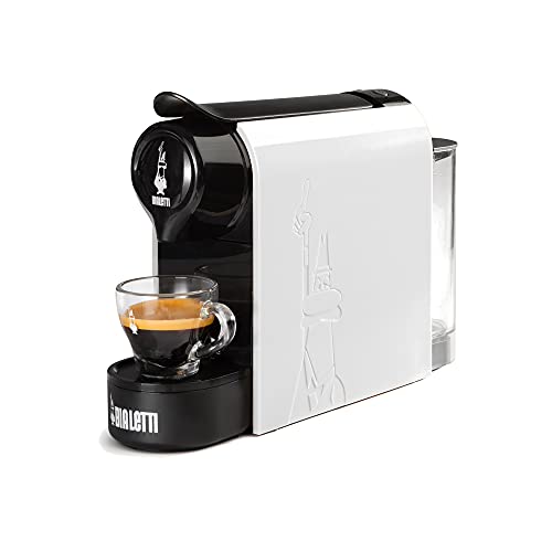 Bialetti Gioia, Macchina Caffè Espresso per Capsule in Alluminio, Supercompatta, Serbatoio 500 ml, 1200W, Bianco