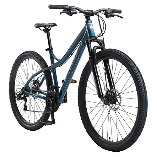 BIKESTAR Hardtail Mountain Bike in Alluminio, Freni a Disco, 29  | Bicicletta MTB Telaio 18  Cambio Shimano a 21 velocità | Blu Grigio
