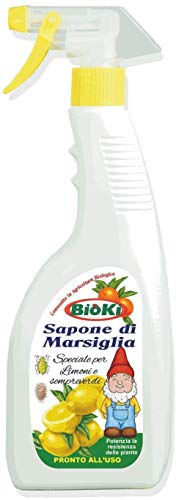 Bioki Offerta per i Clienti Amazon, composta da n. 3 SPRUZZATORI Pronto all Uso di Sapone di Marsiglia per Tenere Sane e Privi di parassiti Limoni ED AGRUMI
