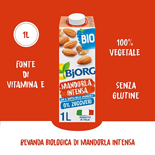 BJORG Bevanda di Mandorla Intensa Biologica 0% Zuccheri, Bevanda Ve...