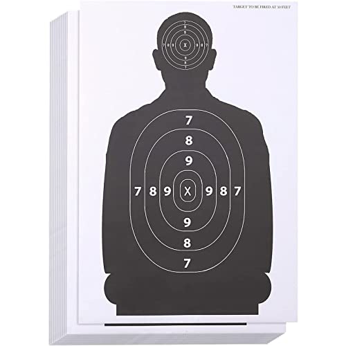 Blue Panda, 50 bersagli di carta per fucili, pistole a pallini, armi da fuoco, pistole, fucili per soft air, 43 cm x 63 cm