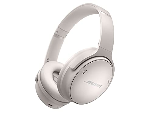 Bose QuietComfort 45 Bluetooth wireless Headphones con riduzione del rumore con microfono per chiamate, bianco, Taglia unica