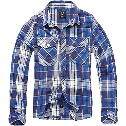 Brandit Camicia Check Uomo Flanella Camicia - Blu, L