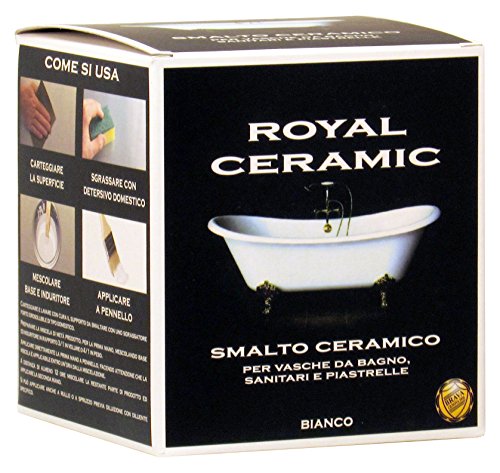 Brava RC3 Royal Ceramic Smalto per Vasche da Bagno, Bianco, 375 ml...