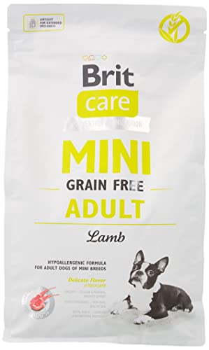 Brit Care Mini Adult Agnello - Ipoallergenico e Grain Free - Per cani di piccola taglia - 2 Kg