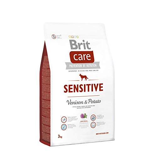 Brit Care Sensitive Ipoallergenico e Grain Free, Cervo e Patate - 3 kg