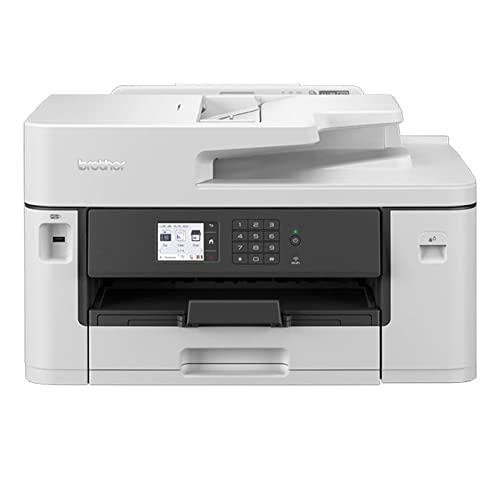 Brother MFC-J5345DW - Multifunzione a getto d inchiostro 4 in 1, 250 fogli, stampante, scanner, fotocopiatrice, fax, bianco, medio