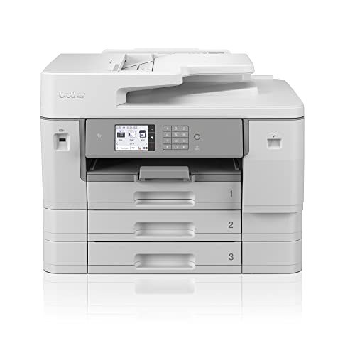 Brother MFC-J6957DW Stampante multifunzione DIN A3 Business-Ink 4 in 1 (30 pagine min, getto d inchiostro, USB, LAN, WLAN, stampa fronte retro, 576 x 477 x 445 mm (L x P x A), bianco, grigio