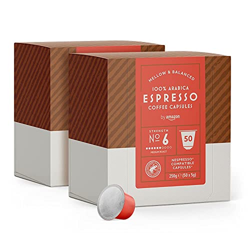 by Amazon Capsule Espresso, compatibili Nespresso - 100 capsule (2 ...