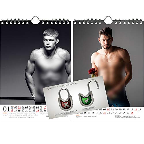 Calendario 2021 (14,8 x 21,0 cm) uomini erotici sexy Dream Men - Se...