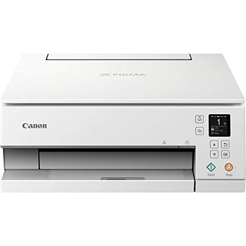 Canon PIXMA TS6351 multifunzione a getto d inchiostro a colori (stampa, scansione, copia, display Oled da 3,7 cm, WLAN, Print App, 4800 x 1200 Dpi). Colore: bianco
