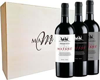Cassa mista in legno vini rossi - Negramaro, Primitivo, Primitivo di Manduria – 3 Bottiglie – 0,75L
