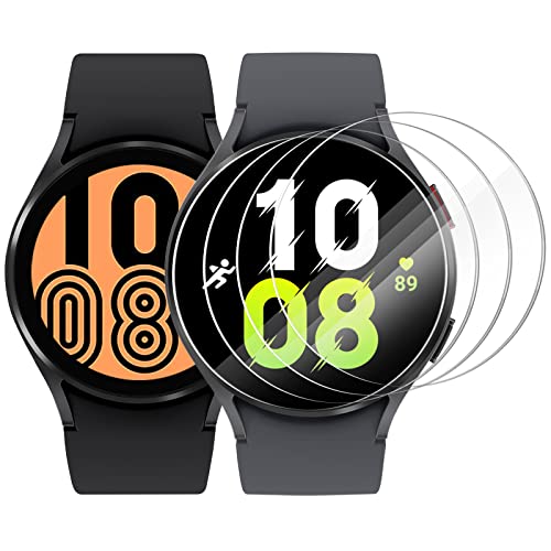 CAVN Pellicola Compatibile con Samsung Galaxy Watch 5 Galaxy Watch 4 44mm [4 pezzi], Protezione Vetro Temperato Copertura Completa Pellicola per Galaxy Watch 5  4 44MM Protezione-Antigraffio AntiBolle