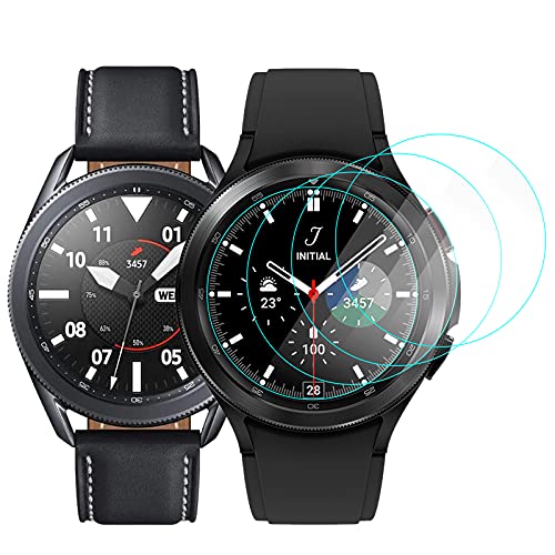 CAVN Proteggi Schermo Compatibile con Samsung Galaxy Watch 3 45mm Galaxy Watch 4 classic 46mm Pellicola Protettiva [4 Pezzi], Protezione Schermo in Vetro Temperato Anti-graffio Anti-Bolle