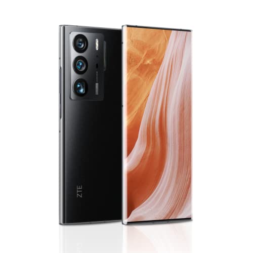 Cellulare ZTE Axon 40 Ultra 5G - Smartphone sbloccato con tecnologia UDC, display AMOLED da 120 Hz 6,8 , fotocamera tripla da 64 MP, batteria da 5000 mAh, Snapdragon 8 Gen1, versione UE, nero, 8+128GB