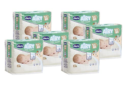 Chicco Airy Newborn Ultra Fit & Dry Pannolini per Neonato Taglia 1,...