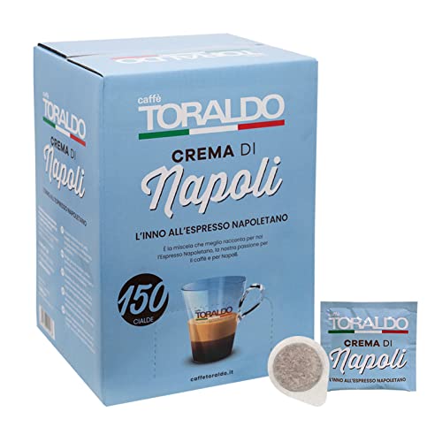 Cialde Caffè Toraldo miscela Crema di Napoli ESE 44 mm (150 Unità)